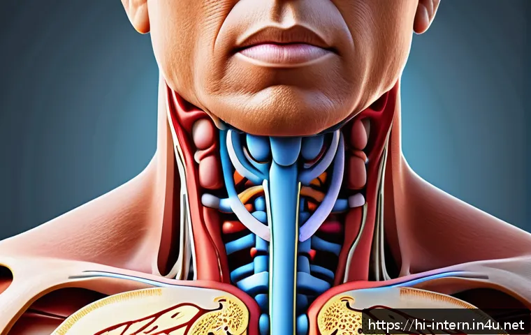 갑상선 기능 이상 원인 - A detailed anatomical illustration of the human endocrine system focusing on the adrenal glands and ...